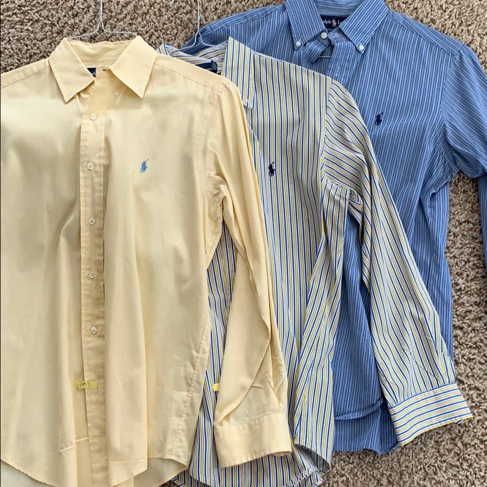 3 Ralph Lauren Polo LS size S -business or casual!